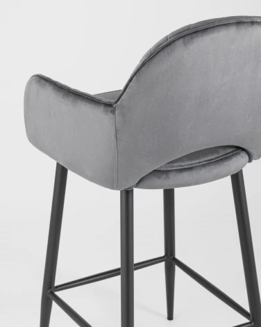 Стул полубарный Stool Group Венера диамант велюр серый УТ000004925