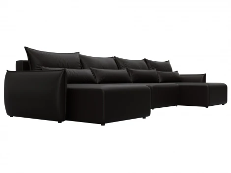 Диван П-образный Лига-051 НПБ Лонг (ЛДСП,Брус,Фанера/Пластик/Экокожа/Коричневый) Лига Диванов 129895