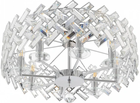 Потолочная люстра хрустальная на штанге Arte Milano Sorrento-7019 377019/8/50/570 CR (220V)