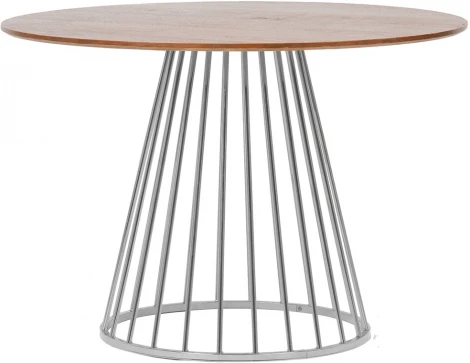 Стол Liverpool диам.110см, орех с хромированными ножками Bradex Home FR 0318