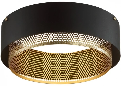 Потолочный светильник круглый Sonex Antey 7692/48L металл/акрил/белый/черный/шампань LED 48Вт 3000-6000K D410 IP20 пульт ДУ (220V, круглые)