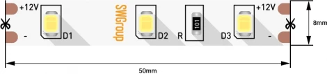 Светодиодная лента SWG SWG260 SWG260-12-4.8-W-M