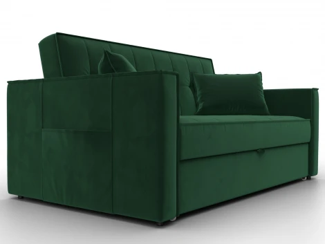 Диван прямой Лига-104 (140) (ЛДСП,Брус,Фанера,Велюр/Зеленый) Лига Диванов 134870