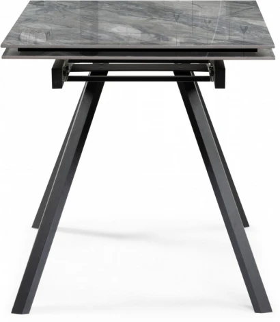 Стеклянный стол Морсби (Морсби 140(200)х80х80 оробико / черный) Woodville арт.588046