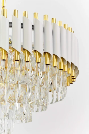 Подвесная люстра Lumina Deco Funneli LDP 6003-500 WT+F.GD