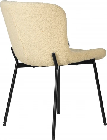 Стул обеденный Dobrin MILO (черные ножки, кремовый букле (UF992-02))