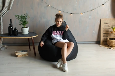 Кресло мешок Dreambag Груша Фьюжн Черное (XL, Классический) 5002121