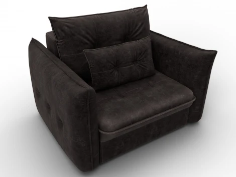 Кресло Лига-100 НПБ (ДСП,Фанера,Велюр/Коричневый) Лига Диванов 136993