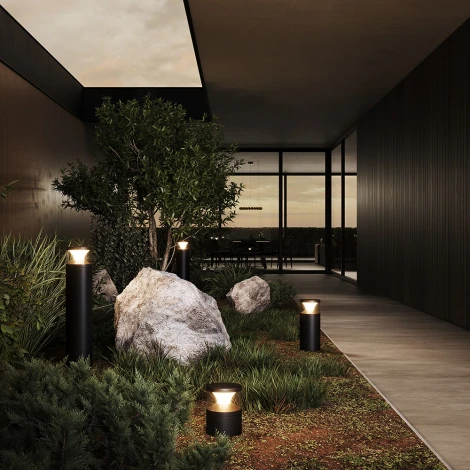 Наземный уличный светильник Maytoni Pyro O496FL-L21B3K1 (LED, 220V, круглые, IP65)