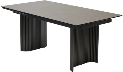 Стол M-City RAGNAR 180 цвет 1697 Коричневая кожа, керамика / Темно-серый каркас