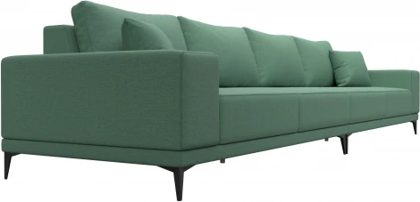 Диван прямой Льюес Лонг (Зеленый/Рогожка) Лига Диванов арт.124251