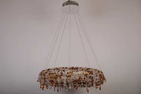 Подвесная люстра Abrasax L.8301-8 BROWN (220V, на тросе, круглые)