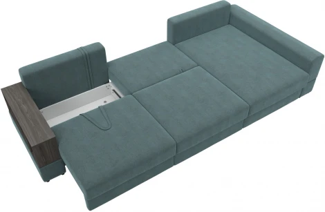 Диван угловой с полкой Лига-055 НПБ Лонг угол универсальный Лига Диванов (Шенилл) арт.129101