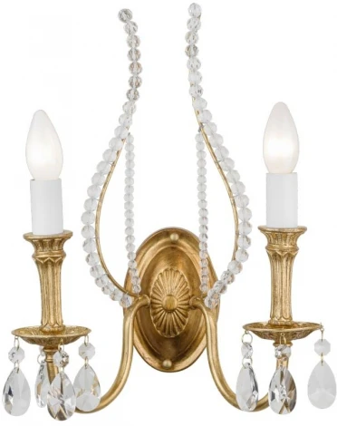 Бра Corona L28822 (220V, хрусталь, подвески, подсвечник, свеча)