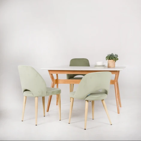 Стол R-Home Нарвик раскладной 120-160 БУК-Белый