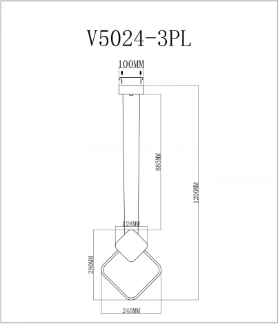 Подвесной светильник Moderli Store V5024-3PL (LED, 220V, на тросе)