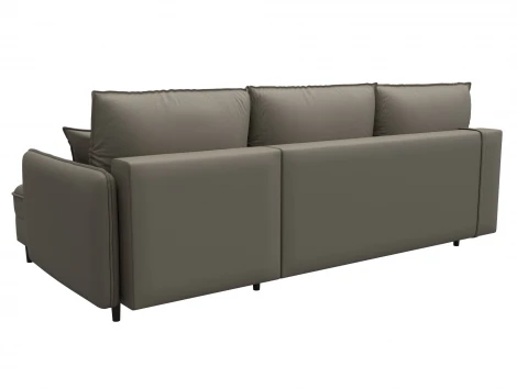 Диван угловой Лига-064 НПБ угол универсальный (ДСП/Дерево/Экокожа/Бежевый) Лига Диванов 129931