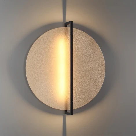 Настенно-потолочный светильник Odeon Light Next 7016/20WL золотой ice crack/металл/акрил поворотный на 360 LED 1*20W LUNAR (220V)