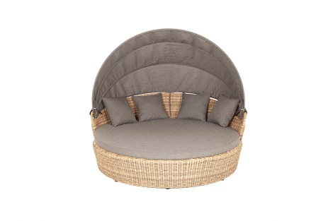 Плетеная кровать круглая, цвет соломенный 4SIS Стильяно YH-L618W