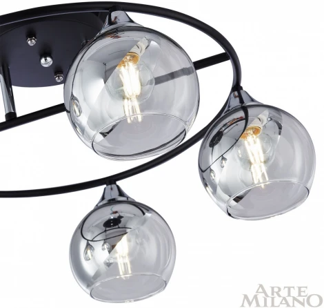 Потолочная люстра на штанге Arte Milano AMALFI 322403/5 BK+CR (220V, шар)