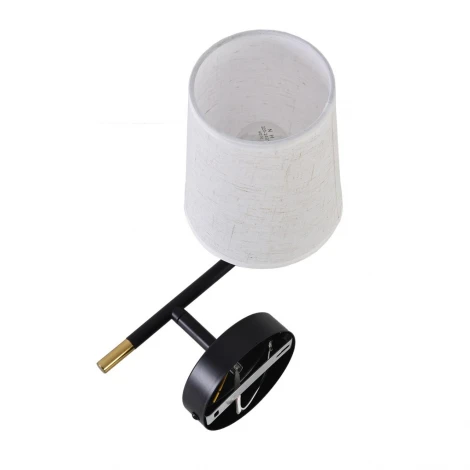 Бра Lumion Claudi 8359/1W медь/черный/белый, металл/текстиль E27 60W 240V