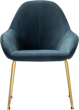Кресло Kent Diag blue/Линк золото R-Home арт.410119154h_Diagblue_золото_линк