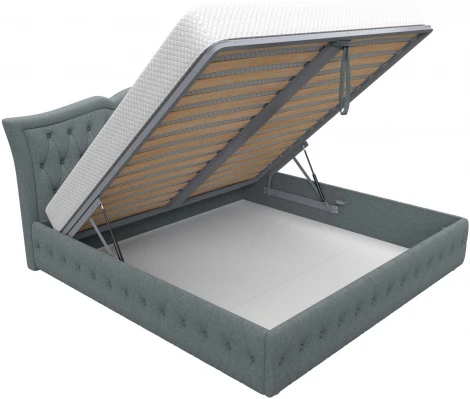 Кровать интерьерная Герда 200 (Серый/Рогожка) Лига Диванов арт.123072