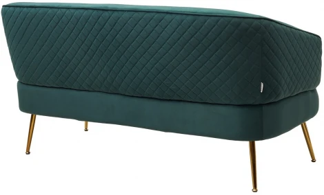 Скамья CIAO BLUVEL-78 Зеленый, велюр / золотой каркас М-City