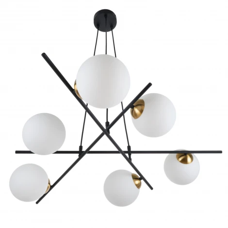 Подвесная люстра MyFar Ilana MR2160-6P (220V, на проводе, шарики)