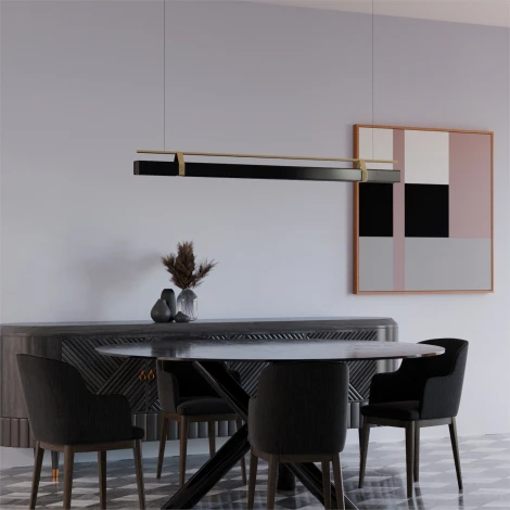 Подвесной линейный светодиодный светильник Lightera Omolon LE108L-100B WIFI (Умный дом, Алиса, Маруся, голосое управление)