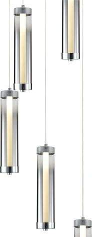 Подвесной светильник (11061/5P Chrome) Indigo Rilucente V000147L (LED, 220V, на проводе, круглые)