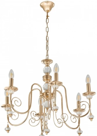 Подвесная люстра Arte Milano AM346109 346109/6 FGD (220V, подвески, на цепи, подсвечник, свеча)
