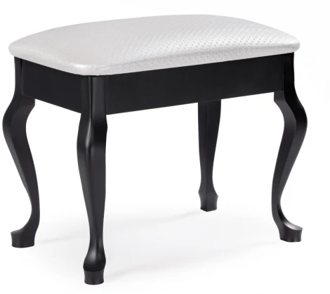 Банкетка Woodville Лусте черная / кожзам белый пунто 515166