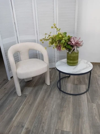 Стул ДИВА (DIVA) цвет 01 Молочный, ткань M-City 64780