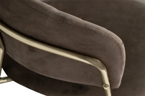 30C-12962 Стул обеденный велюр темно-коричневый 59*56*81см Garda Decor