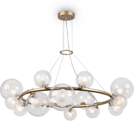Подвесная люстра Freya Duo FR5139PL-14MG (220V, на тросе, шарики, молекулы)