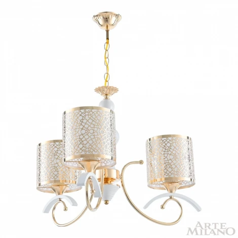 Подвесная люстра Arte Milano Florentia-9787 309787/3 Wh/Gd (220V, на цепи)