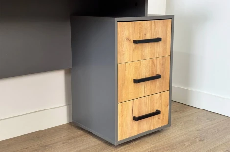 Лайт-2 Стол компьютерный 1200 Mebelson (ЛДСП/Дуб крафт золотой,Серый) арт.SKL2.1N02.3319