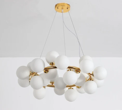 Подвесной светильник Lumina Deco Marsiada LDP 6033-25 GD (220V, на тросе, шарики, молекулы)