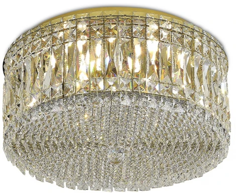 Потолочная люстра Newport 8451 8457/PL gold (220V, хрусталь, круглые)