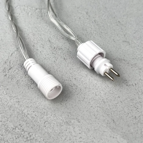 Гирлянда Нить с колпачком 10м зеленая 24В, 100 LED, провод прозрачный ПВХ, IP65 Laitcom PST100CAP-10-1G