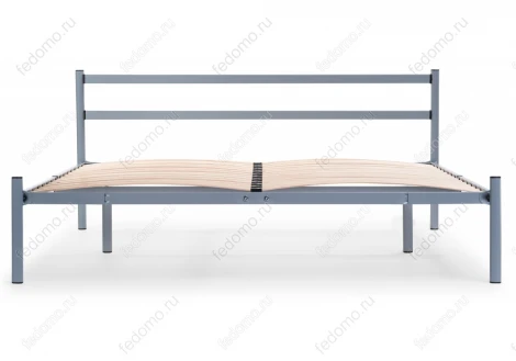 Двуспальная кровать Woodville Фади 160х200 серая 462539