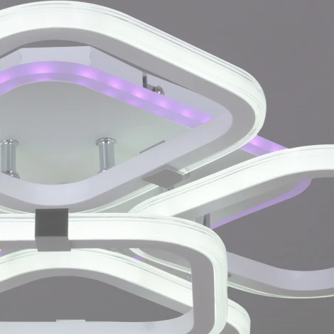 Потолочная люстра светодиодная на штанге Reluce 06321-3.3-05 WH+CR (RGB) (220V, пульт управления)