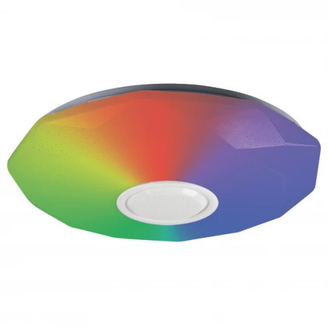 Накладной потолочный светильник светодиодный с Bluetooth колонкой, диммируемый с ПДУ RGB Uniel ULI-D292 70W/SW+RGB/50 VENUS O3