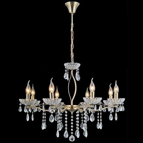 Подвесная люстра ILLUMICO IL0265-8PSQ-24 AB CASTOR (220V, на цепи, подсвечник, свеча)