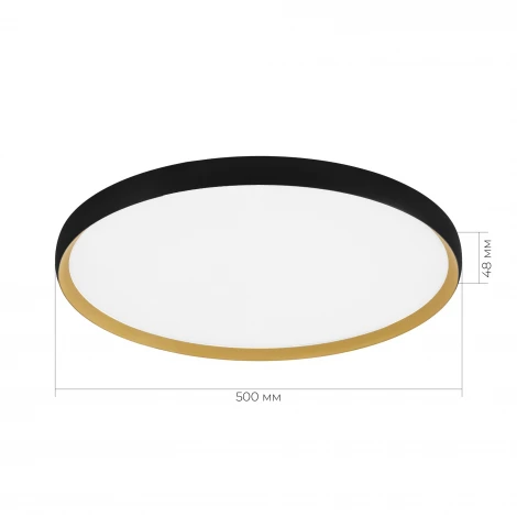 Потолочный светильник Evoluce Helst SLE1810-402-01 Черный, золотистый/белая LED 1*42W 4000K