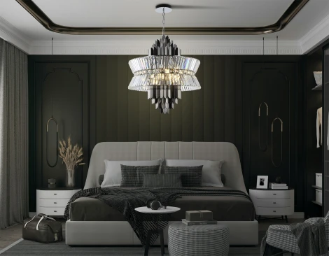 Подвесная люстра с хрусталем Ambrella High Light LH41026 (220V, на цепи)