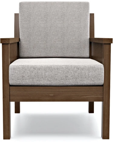 Кресло Arsko Норман орех серая рогожка