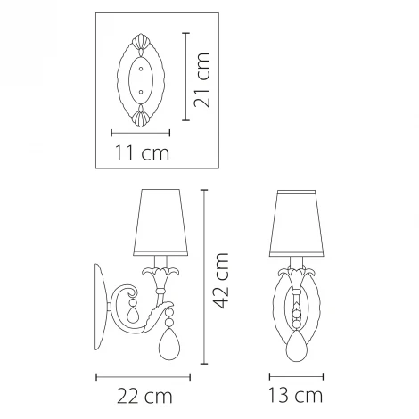 Бра Osgona Cappa 691614 (220V, подвески)