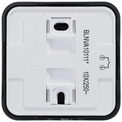 Выключатель накладной одноклавишный с подсветкой (антрацит) Systeme Electric Blanca BLNVA101116